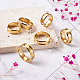 Yilisi 6pcs 6 tamaños de anillos de dedo acanalados de acero inoxidable STAS-YS0001-18G-4