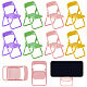 Craspire 8 個 4 色かわいいミニ椅子型携帯電話スタンド  折りたたみ式プラスチック携帯電話ホルダー  ミックスカラー  6x6.8x9.6cm  2個/カラー AJEW-CP0007-15-1