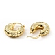Brass Croissant Chunky Hoop Earrings for Women X-KK-D080-16G-02-2