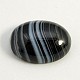 Natural Striped Agate/Banded Agate Cabochons G-G334-15x20mm-04-2