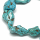 Turquoise synthétique bracelets en perles extensibles BJEW-S134-05-2