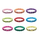 9 stücke 9 farbe kunststoff schädel perlen stretch armbänder set für kinder BJEW-JB08901-1