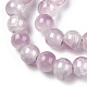 Fili di perle di vetro imitazione giada dipinti con cottura crackle DGLA-T003-6mm-04-2