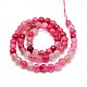 Dyed Natural Agate Faceted Round Beads Strands G-P098-M-3