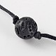 Модные вощеные браслеты из хлопкового шнура AJEW-AN00121-01-3