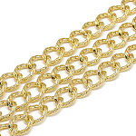 Unwelded Aluminum Curb Chains, Gold, 17x14x2.3x3.8mm