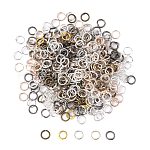 Open Jump Rings Iron Jump Rings, Mixed Color, 5x0.7mm, 21 Gauge, Inner Diameter: 3.6mm, about 11000pcs/500g