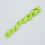 ナイロン糸  作るカスタム織りブレスレットのためのナイロン製のアクセサリーコード  緑黄  2mm  約13.12ヤード（12m）/バンドル  10のバンドル/袋  約131.23ヤード（120m）/バッグ