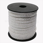 2 ряд серебристый алюминий обитый шнур из искусственной замши LW-D005-03P