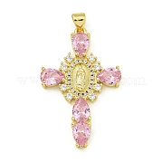 Подвески из кубического циркония с покрытием из латуни KK-U029-01G-02