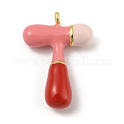 Латунь эмаль подвески KK-E093-03G-T