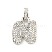 Латунные микропаве прозрачные подвески с фианитом KK-B099-01P-N