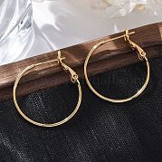 Латунные серьги обруча EJEW-R014-17A-G