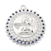 Латунные микро проложить кубического циркония подвески KK-L228-14P-02