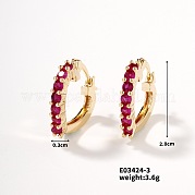 Серьги-кольца в форме сердца с бриллиантами XW0736-5