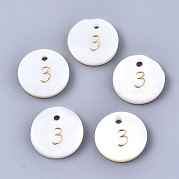 Подвески из натуральных пресноводных ракушек SHEL-Q023-03