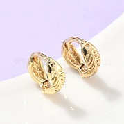 Серьги-кольца из латуни с рыбьей костью EJEW-Z102-32G