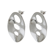 304 Stainless Steel Stud Earring Findings STAS-L024-005P-01