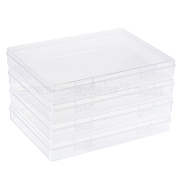 4 pcs 4 Pcs 28 Grids Bead Organizer Containers 22.5x13.3x1.4cm Transparent  Plastic Organizers Storage Box for Nail Art Small Findings Parts