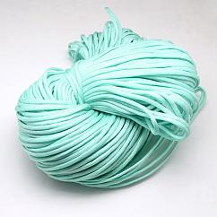 7 núcleo interior cuerdas de poliéster y spandex, color sólido, para la fabricación de pulseras de cuerda y cordones para zapatos, turquesa pálido, 4~5mm, alrededor de 109.36 yarda (100 m) / paquete, 420~500g / bundle