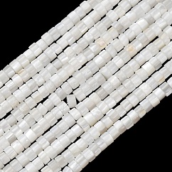 Eau douce naturelle de coquillage perles brins, disque, perles heishi, blanc, 3x2mm, Trou: 0.6mm, Environ 198 pcs/chapelet, 15.75'' (40 cm)
