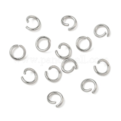 Anneaux ouverts en acier inoxydable 304, ronde, couleur inoxydable, 5x0.8mm, 20 jauge, diamètre intérieur: 3.5 mm