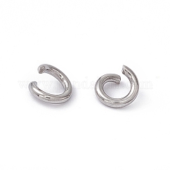 Anelli di congiunzione aperti in acciaio inossidabile 304 anti-ossidazione, tondo, acciaio inossidabile, 18 gauge, 5x1mm, diametro interno: 3mm