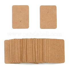 Schmuck-Ohrring-Displaykarten aus Kraftpapier, Rechteck, Sienaerde, 35x25x0.5 mm