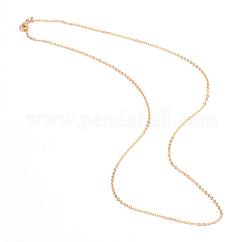 Collane con catene in acciaio inox 304, con fermagli di lobster , oro, 20 pollice (50.8 cm), link: 2x1.5x0.4 mm
