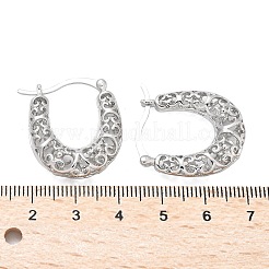 Латунь обруч серьги для женщин&nbsp;EJEW-G436-01P