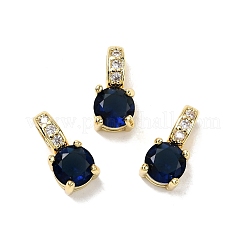 Плоские круглые латунные подвески&nbsp;KK-C134-21G