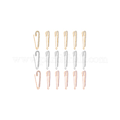 15 шт. 3-х цветные броши-булавки со стразами&nbsp;FIND-DC0003-15