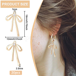 10 paire de pendentifs en laiton micro pavés en oxyde de zirconium transparent&nbsp;KK-BC0015-29