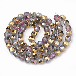 Стеклянные бусины с гальваническим покрытием &nbsp;X-EGLA-T008-02C