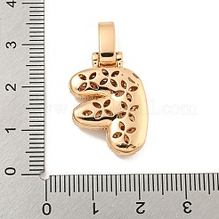 Latón micro pavimenta claro colgantes de circonio cúbico&nbsp;KK-B099-01G-F
