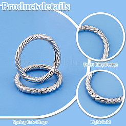 Пружинные кольца из цинкового сплава&nbsp;FIND-WH0431-76P