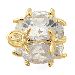 Круглая стойка покрытие латунь с кубическим цирконием подвески шармы&nbsp;KK-S396-14