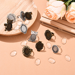 Наборы для самостоятельного изготовления регулируемых колец из железа и сплава&nbsp;DIY-YW0017-14AS