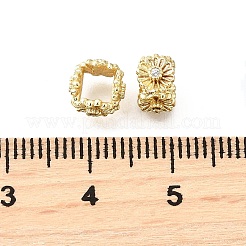 Цветок латунный микропаве прозрачный кубический цирконий европейские бусины&nbsp;KK-V011-05G