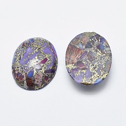 Латунь регалит / имперская яшма / морские отложения яшма кабошоны&nbsp;X-G-E464-42B