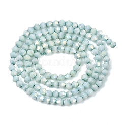 Brins de perles de verre bicônes électrolytiques&nbsp;GL-T021-2.5x3mm-16-18