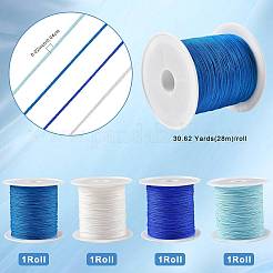 4 Rolle 4 Farben runde Nylonschnur mit chinesischem Knoten&nbsp;NWIR-FS0001-06B