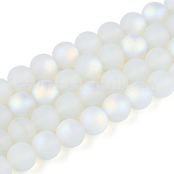 Mattierte Glasperlenstränge aus Jadeimitat&nbsp;LS-GLAA-T032-J10mm-MBB02