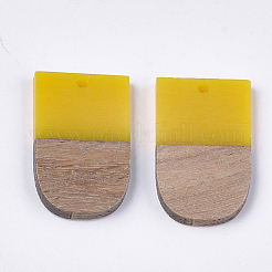 Pendentifs en bois de résine et de noyer&nbsp;RESI-S358-34G
