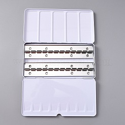 Palette de peinture aquarelle vide boîte en fer blanc&nbsp;LS-AJEW-WH0248-93
