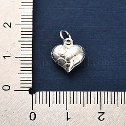 925 dije de corazón texturizado en plata de ley 3D&nbsp;STER-U009-10S-02