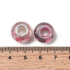 Европейские бусины из прозрачной смолы с печатью&nbsp;RESI-C063-03I