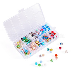 200 комплект стеклянных бусин для гальванизации 10 цветов&nbsp;GLAA-TA0002-80