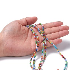 Ручной тысячецветник стеклянные круглые шарик нити&nbsp;LAMP-J038-4mm-M