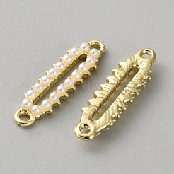Breloques connecteurs en alliage et perles en plastique blanc&nbsp;FIND-WH0365-082G-05